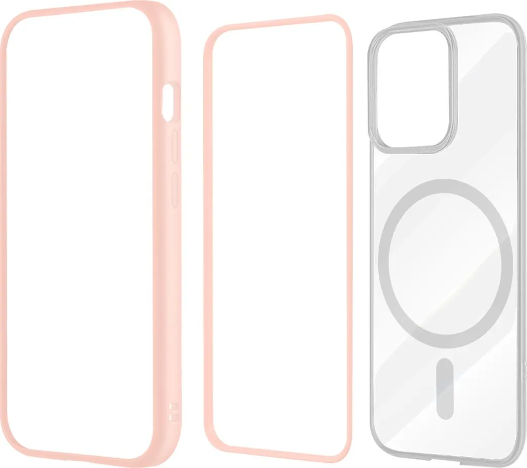Coque antichoc iPhone 15 Plus RhinoShield Mod NX Rose MagSafe robuste - 4