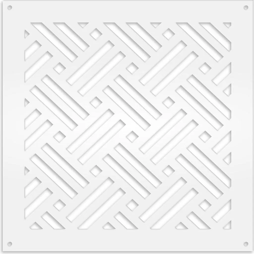 Pannello FILOTTO PVC Traforato Bianco 98x98 cm | Parasole e Divisorio