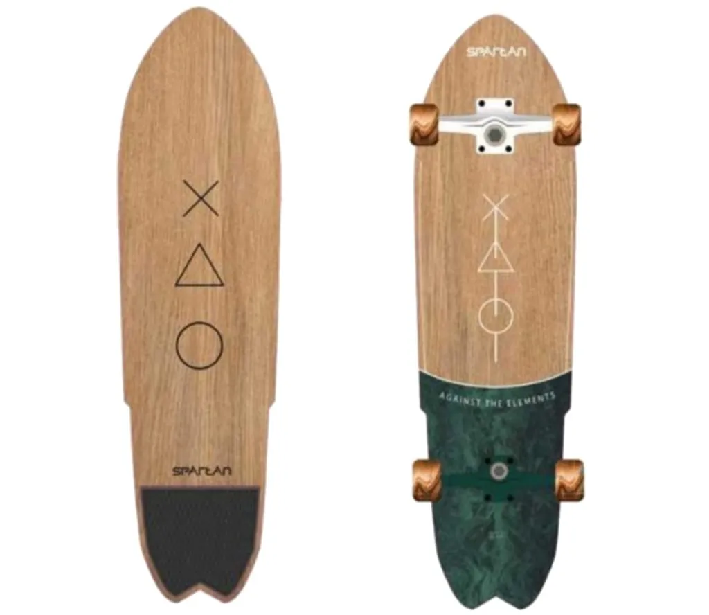 Skateboard SPARTAN 70 cm avec Roues Souples - Cruiser stable et robuste