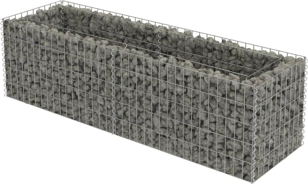Gabiónový vyvýšený záhon, pozinkovaná oceľ 180x50x50 cm Obrázok produktu 