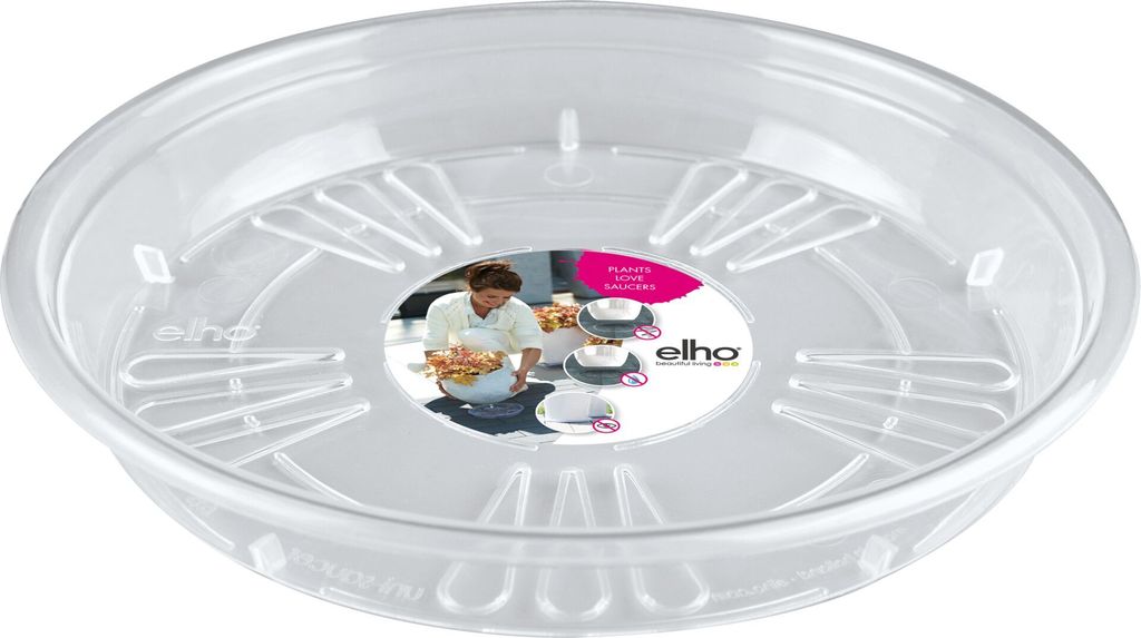 elho 8711904228699, Podšálka, Plast, Priehľadná, Kolo, Obrázok produktu 