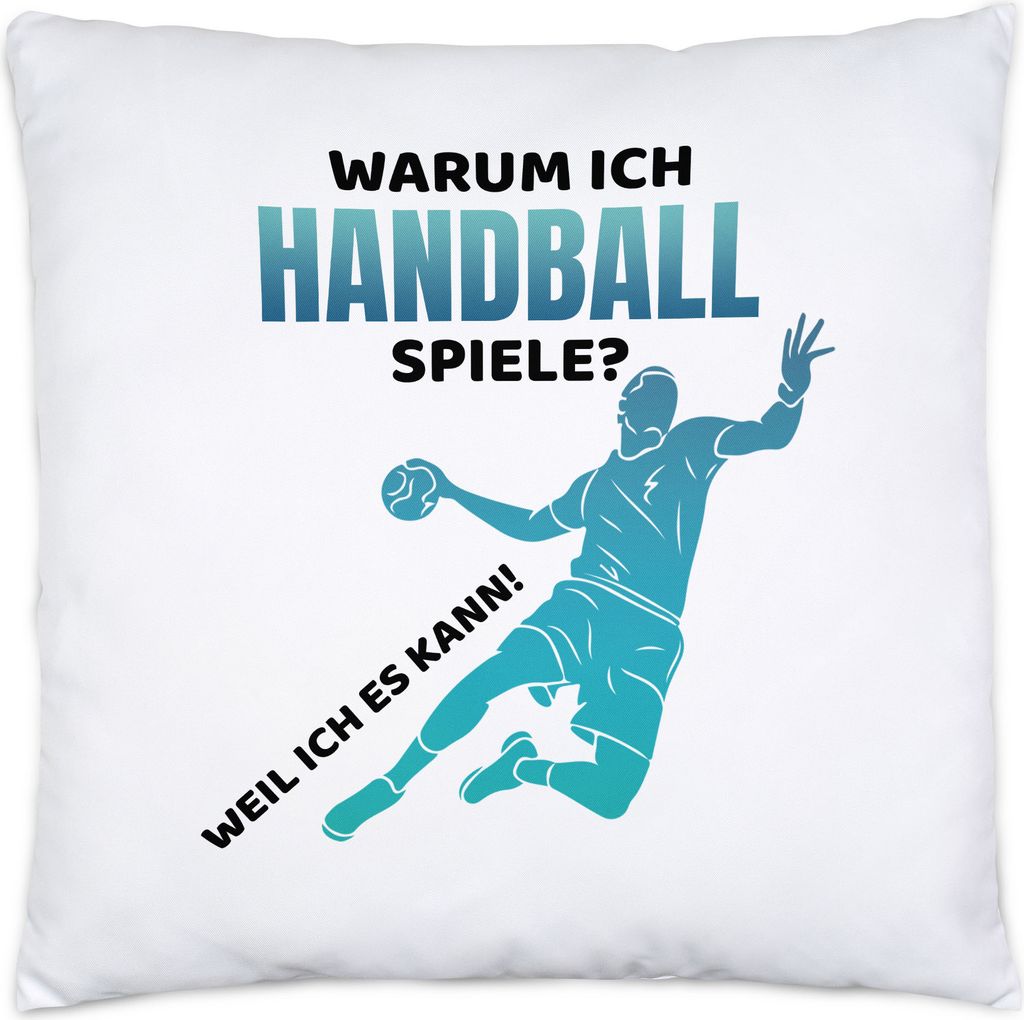 Warum ich Handball spiele Kissen Inkl Füllung Handballer Produktbild 
