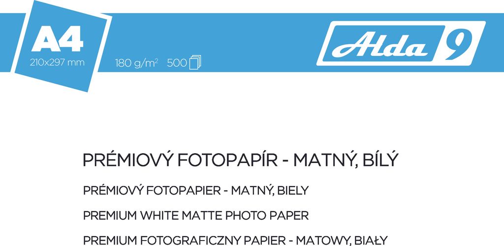 A4 180 g/m2 Papier mat premium, blanc, 500 feuilles Image du produit 