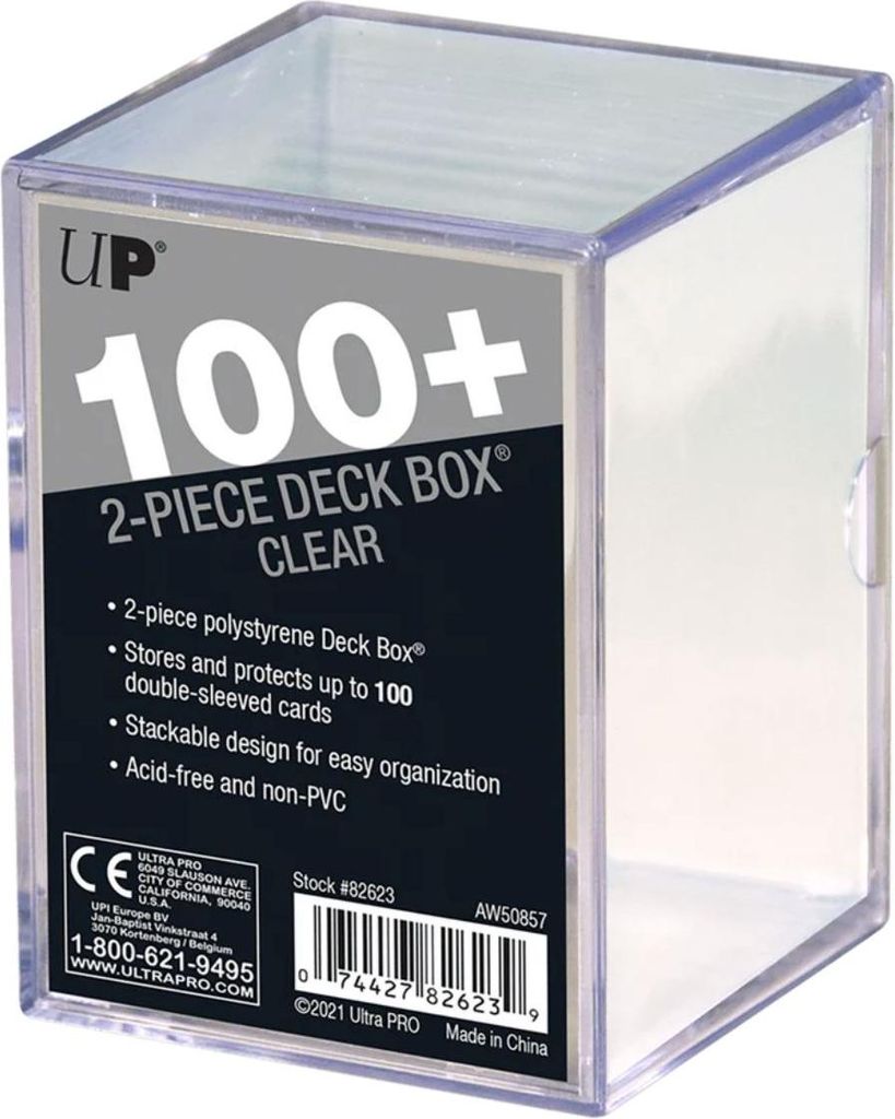 Ultra Pro 100+ 2-Piece Deck Box Clear Produktbild 