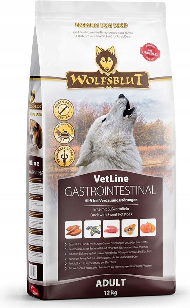 Wolfsblut VetLine Gastrointestinal Duck - dry dog food - 12kg