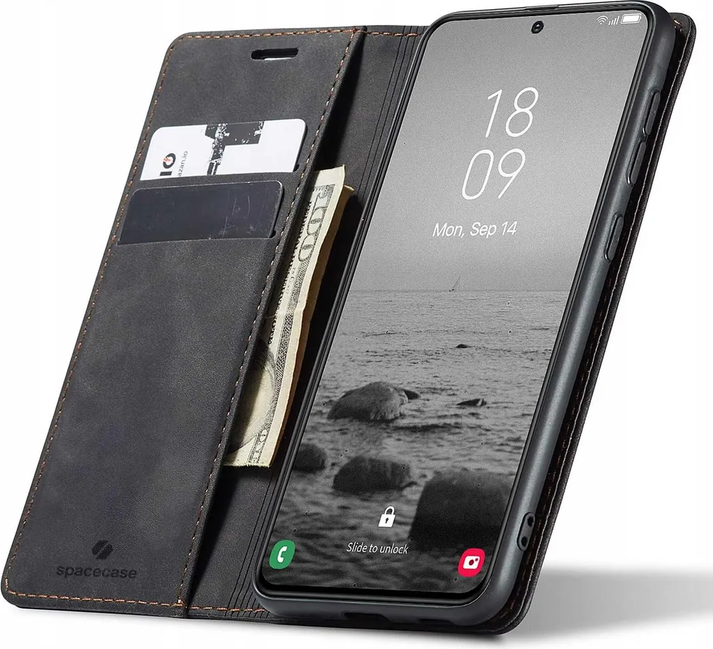Recensione SPACECASE S23 Plus: Custodia Flip Portafoglio Nera