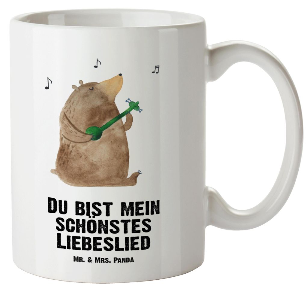 Mr. & Mrs. Panda jumbotasse Bär Lied - Weiß - Geschenk, Liebe, Herz, Pott, Teddy, Teebecher, Valentinstag, weisse tasse, Freundin, mit henkel, st...