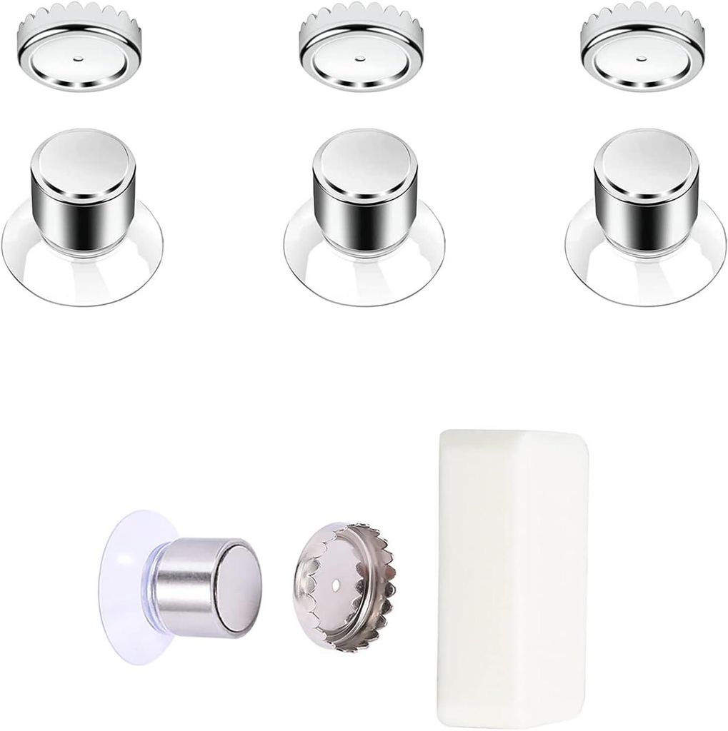3er-Set magnetische Seifenschalen – Edelstahl, kein Bohren erforderlich, effizienter Wasserablauf – Bad/Küche