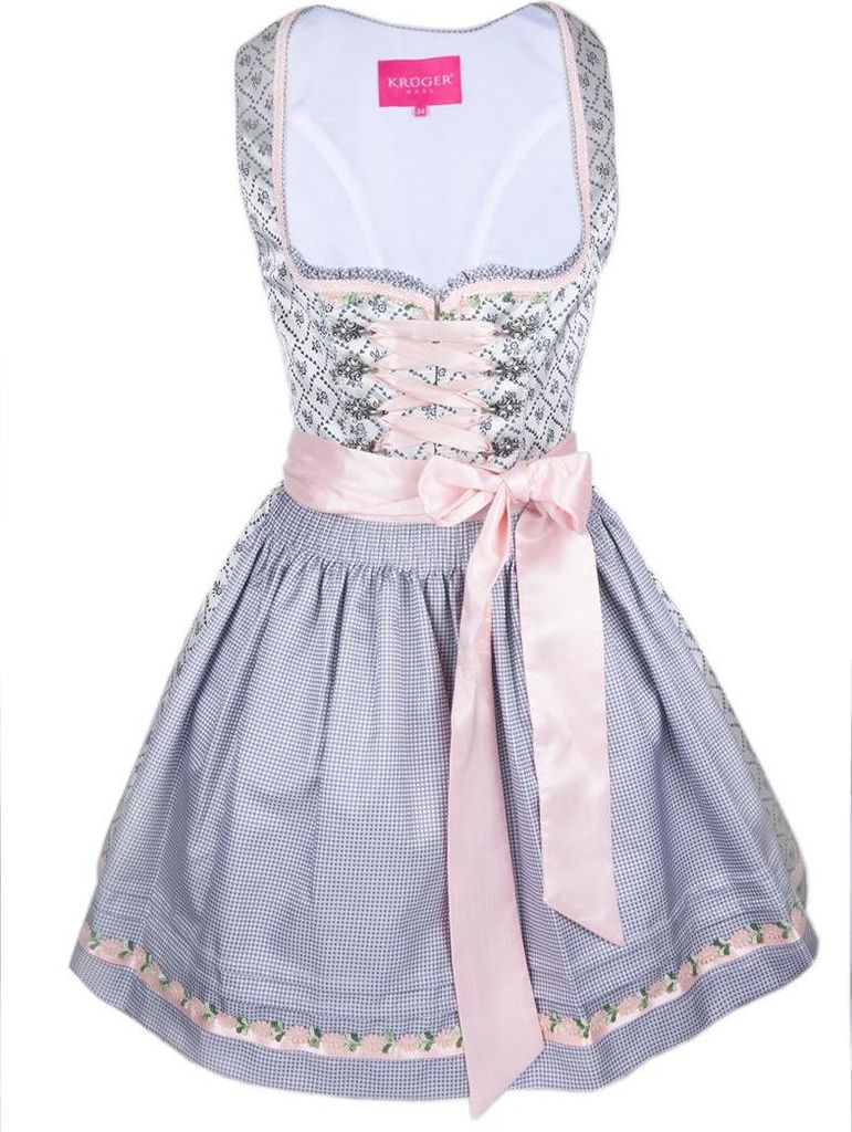Dirndl Rose Daisy 50er Länge hellgrau 40 Produktbild 