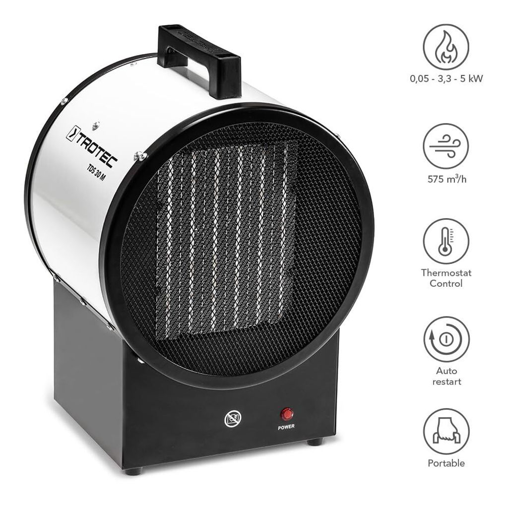 TROTEC Keramik-Heizlüfter TDS 30 M mit 5 kW, zwei Produktbild 2