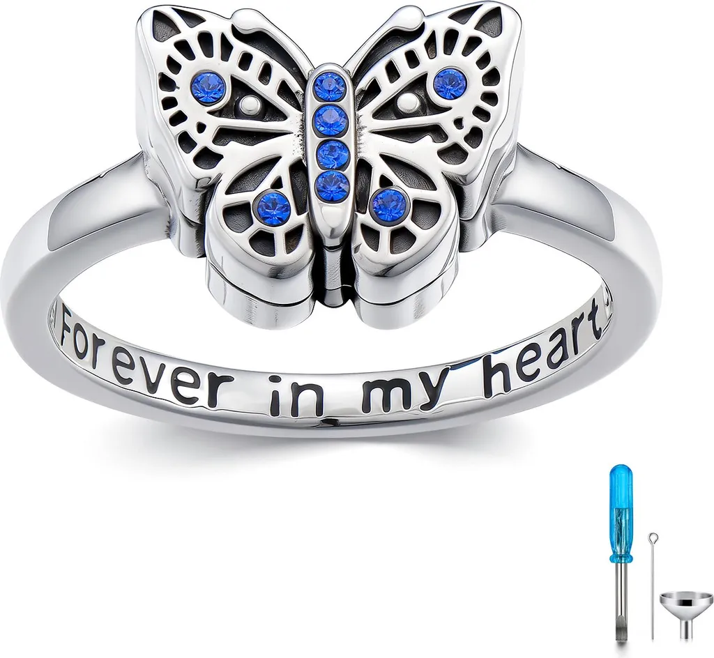 Anello Luxe Asring Argento 925 per Ceneri | Gioiello Commemorativo 17,25mm