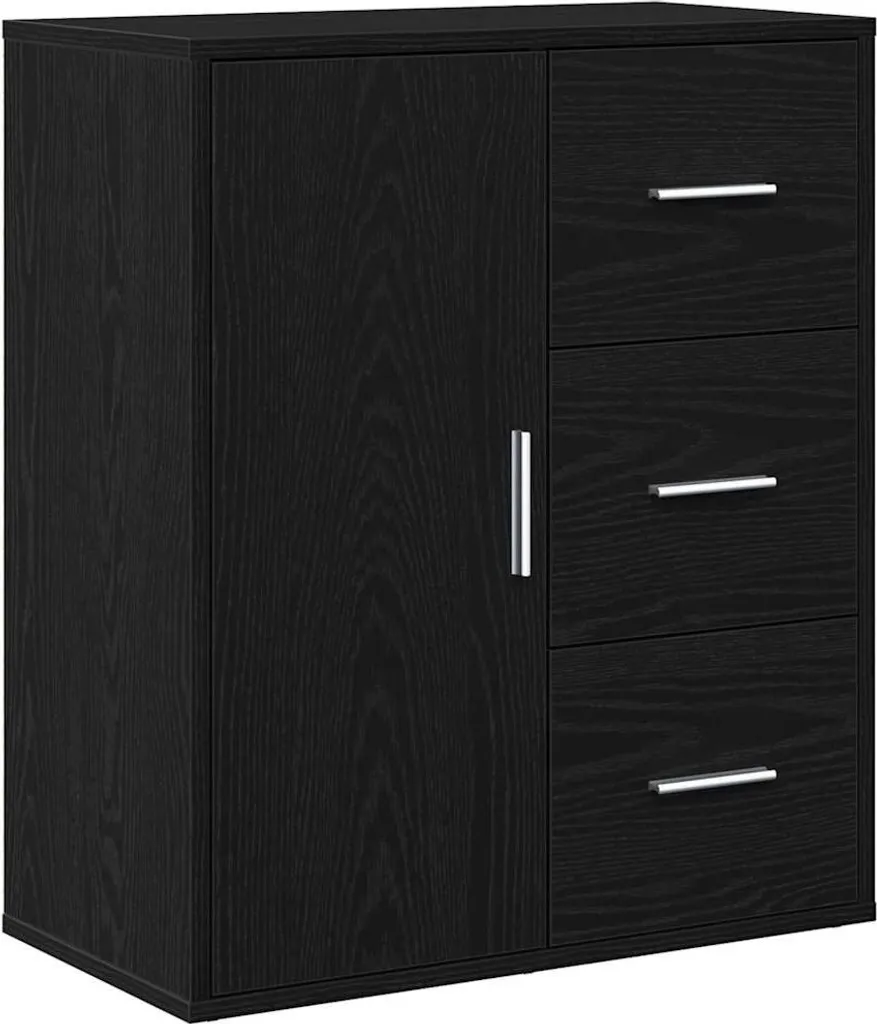 Credenza SYFAX™ 60x31x70 cm Rovere Nero | Soluzione Salvaspazio Casa