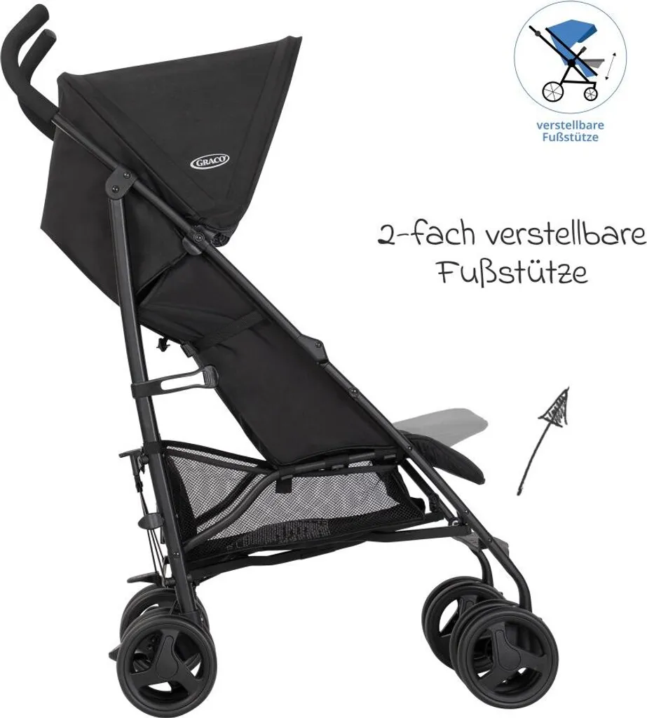 Poussette Graco EZLite légère 6,6 kg - Buggy compacte pour enfant
