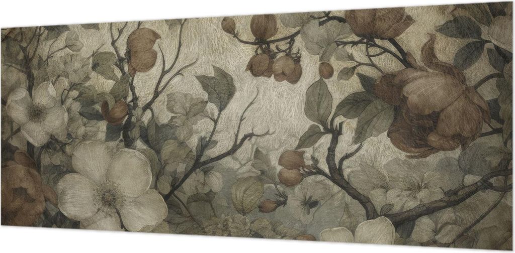 Wandtapete - Dekorative Tapete für Wohnzimmer- Tapetenfolie für Wanddekoration - 208x146 cm - Blumenschönheit