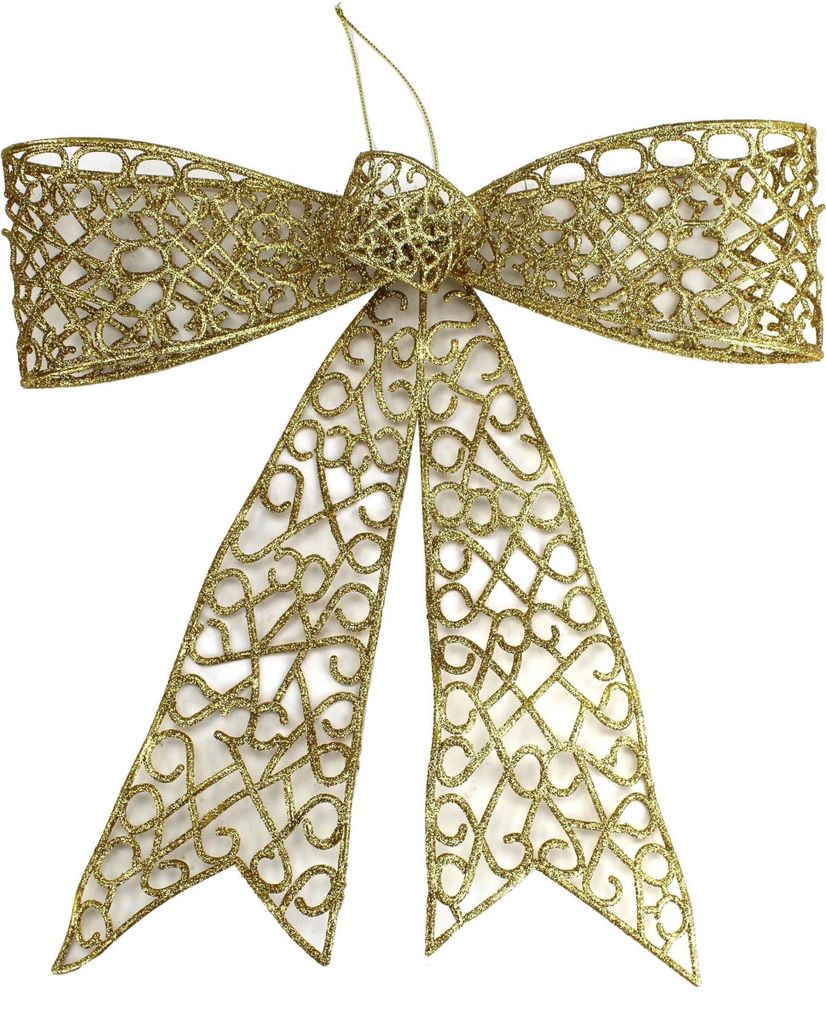 Glitzerschleife in Gold - 1 Stück