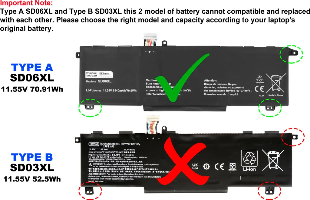 Batteria 6140mAh HP Omen 15-EK0038TX | Stop Lag di Energia Ora - 2