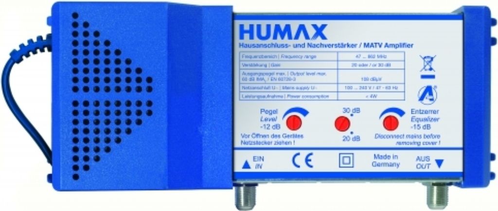 Humax Hausanschlussverstärker, Rauschmaß 7,5 dB, Produktbild 