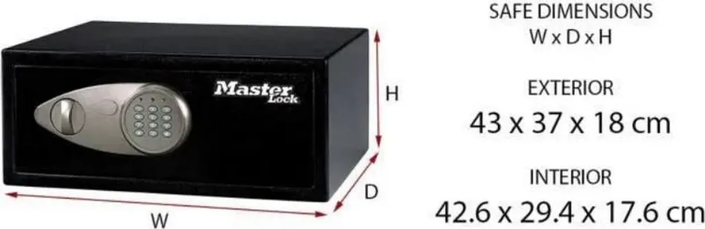 Coffre MasterLock X075ML à Code et Clé - Capacité 22L - Acier Robuste - 8