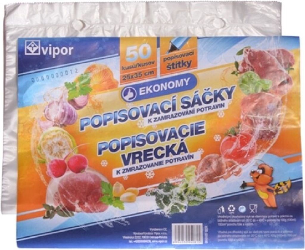 Microtene-Beutel 25 x 35 cm/15 mc Gefrierschrank (50 Stück)