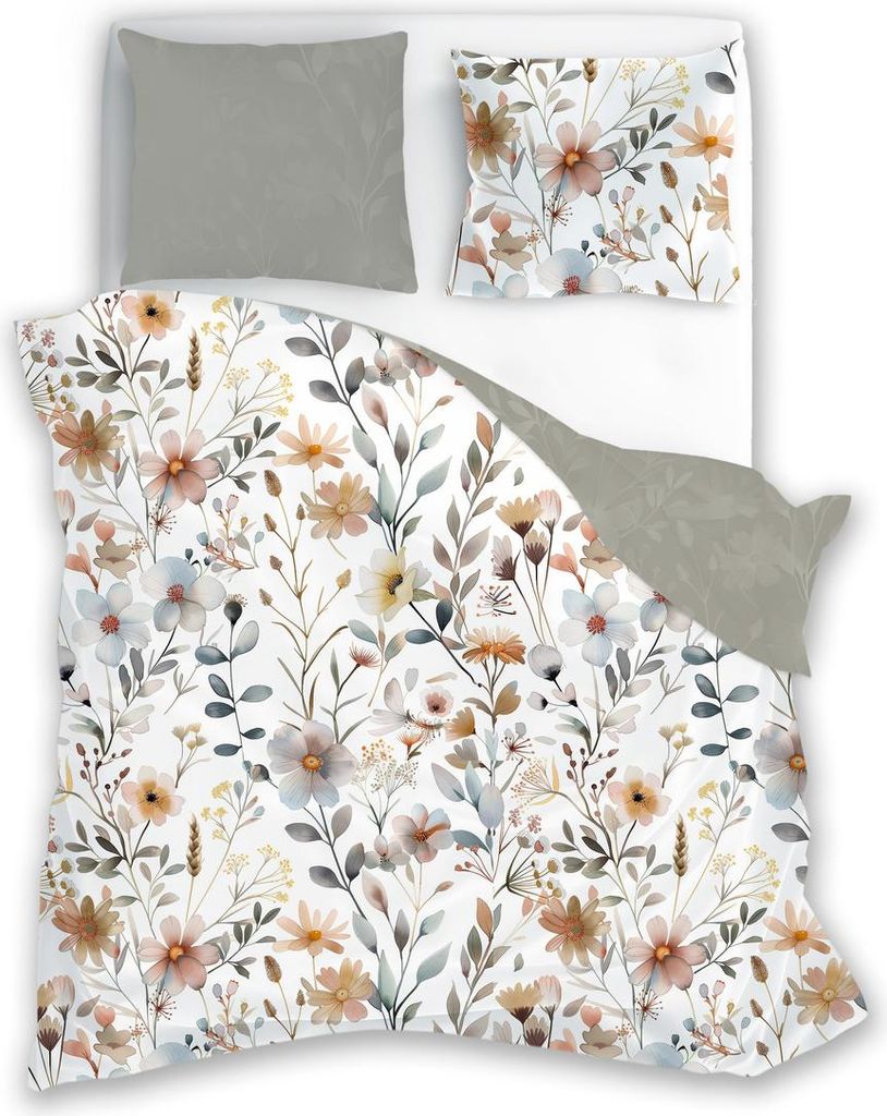 Linge de lit 160 x 200 cm + 2 x 70 x 80 cm 100 % satin de Image du produit 