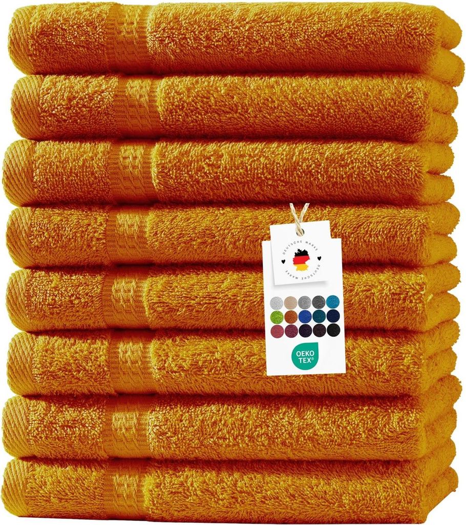 Handtücher 50x100 cm aus 100% Baumwolle im 8er Set, Frottier Handtücher Set 500g/m2