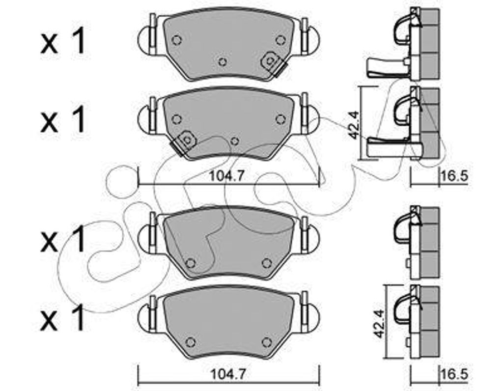 CIFAM Bremsbeläge Satz Hinten Bremsklötze für OPEL Astra G CC (T98) 822-259-0