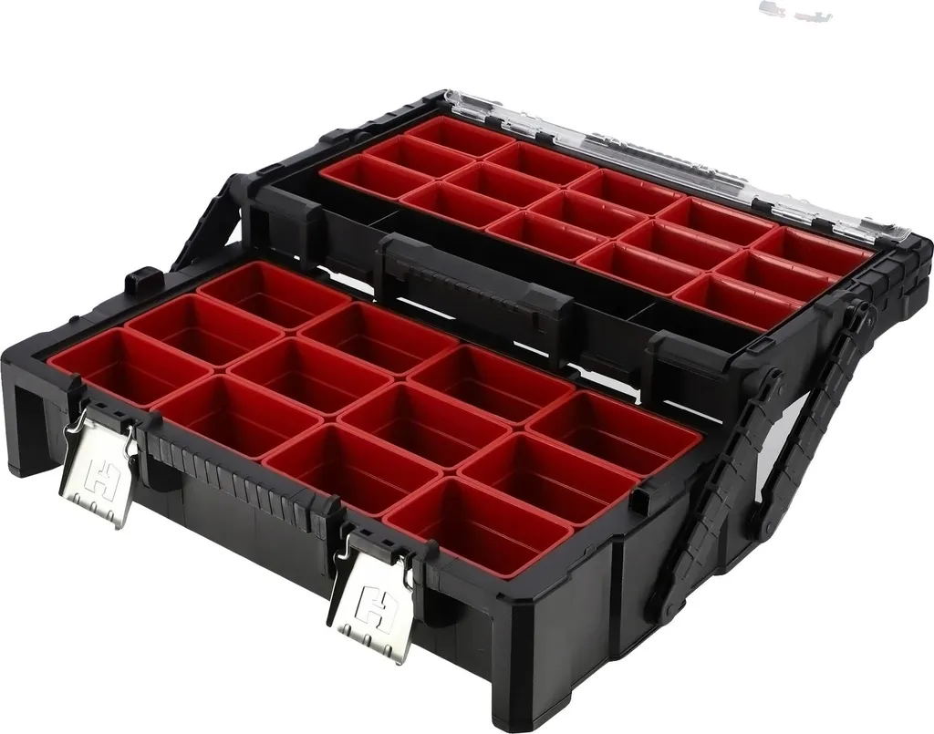 Fini le désordre avec ce coffre à outils 53 cm à compartiments modulables