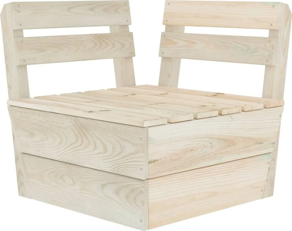 Divano Angolare Pallet Modulare: Design Sostenibile in Abete Impregnato