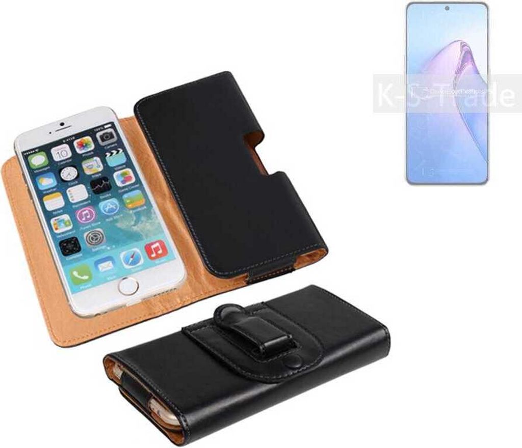 K-S-Trade Schützhülle Handyhülle kompatibel mit Oppo Reno8 Pro Global Holster Gürtel Tasche Schutzhülle Handy-Tasche Smartphone Case Seitentasche