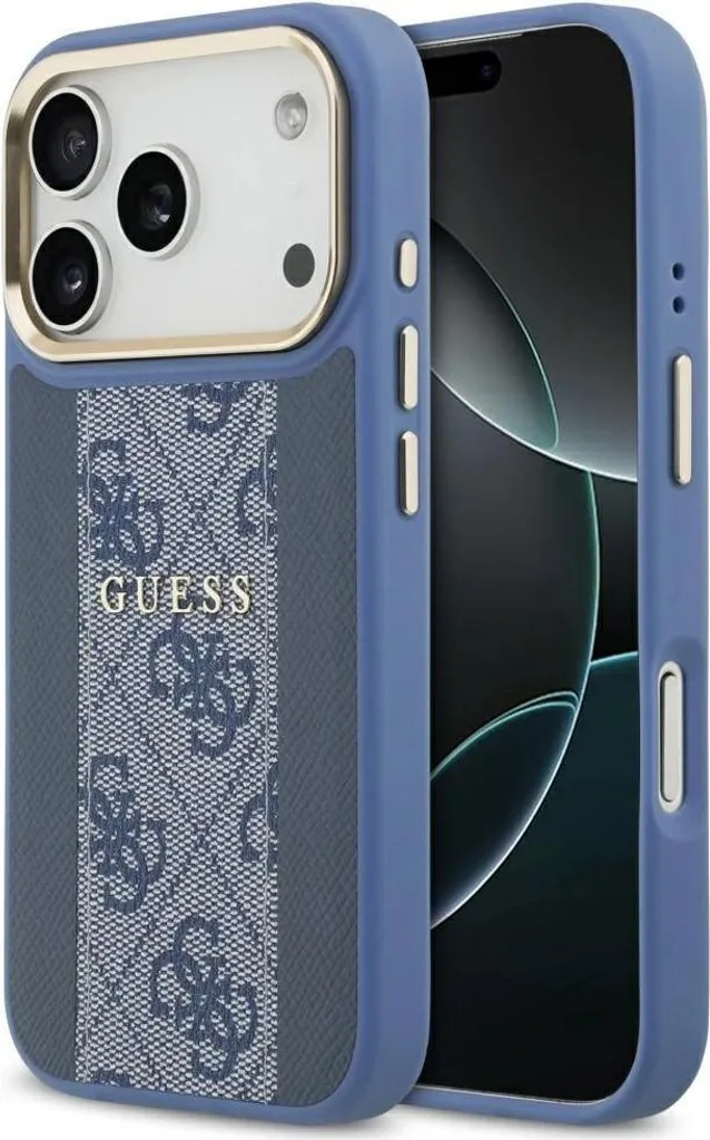 Guess Cover iPhone 17 Pro Magsafe 4G Stripe Blu | Accessorio Moda