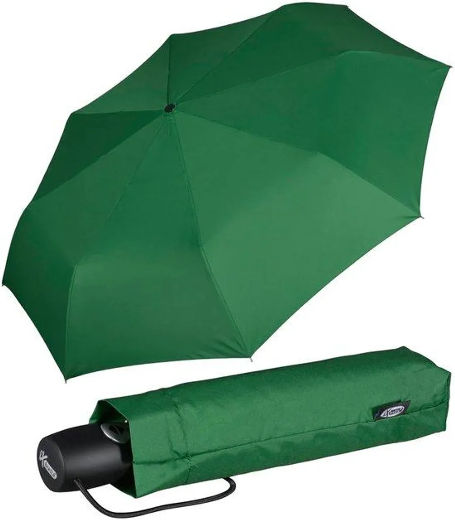 Petit parapluie pliant automatique solide vert foncé pour sac à main