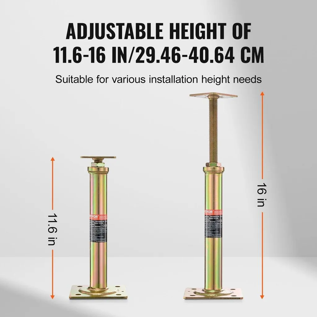 Vérin de Sol Réglable en Acier - Hauteur 29-40 cm - Pack de 4 Unités - 3
