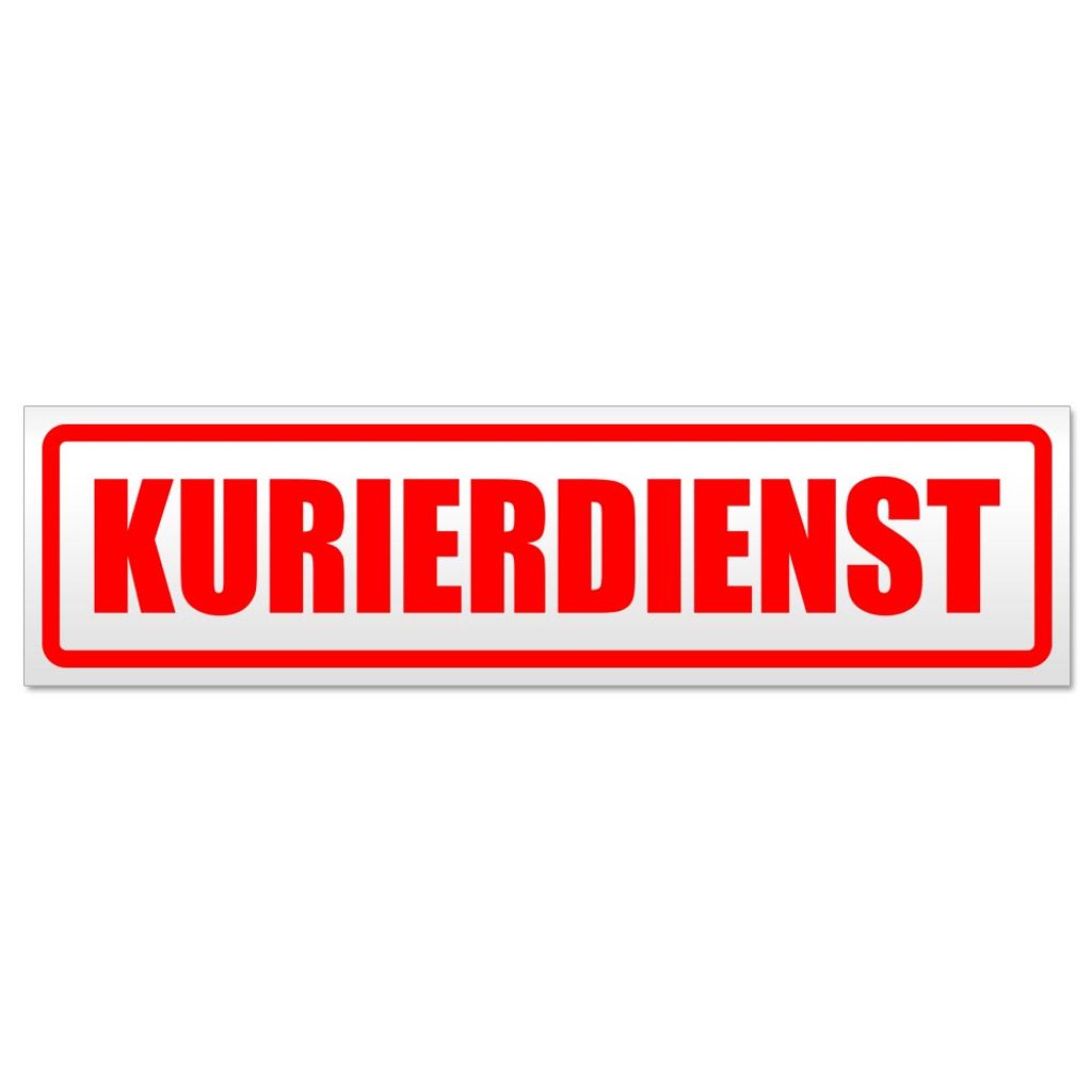 Kurierdienst Magnetschild Schild magnetisch