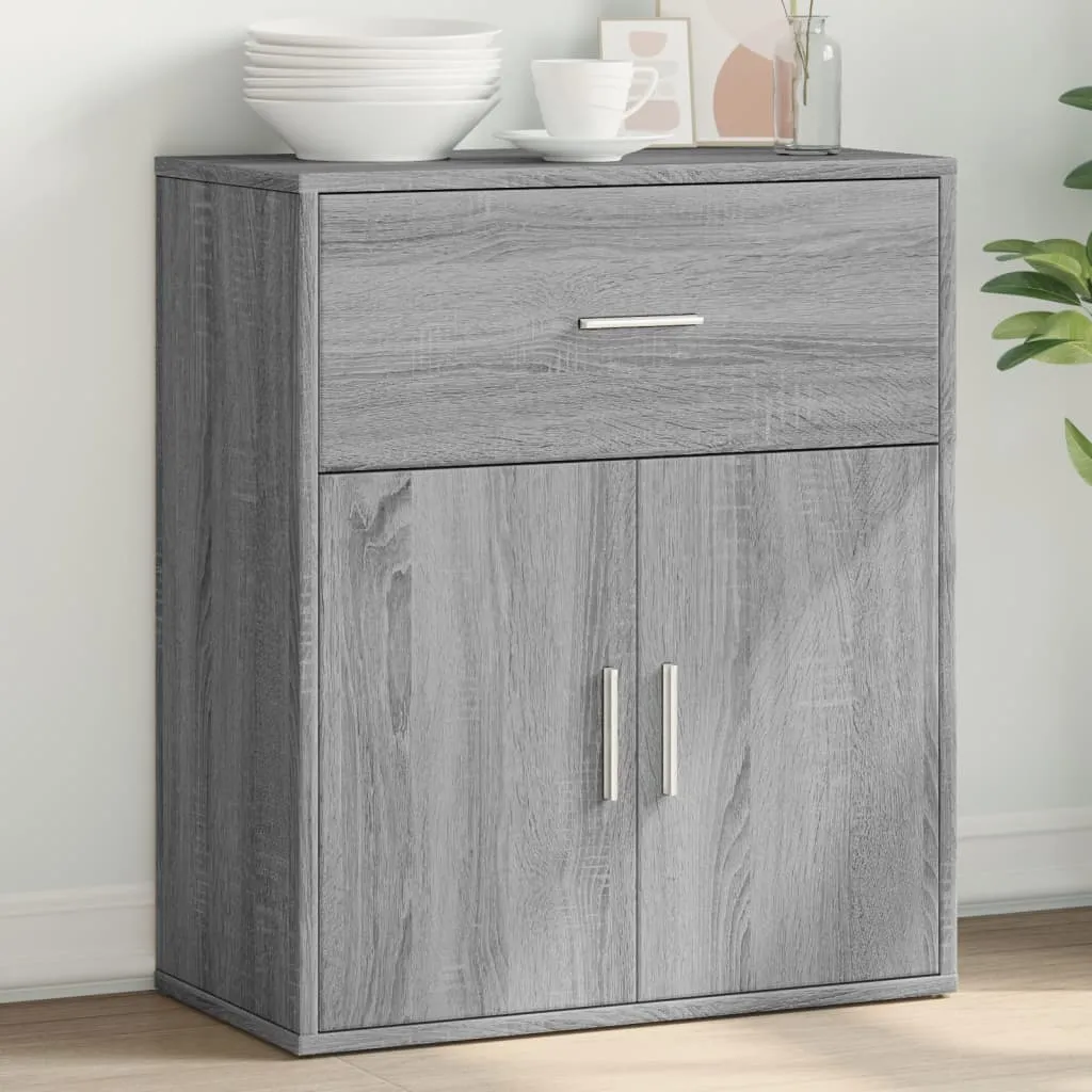 vidaXL Credenza grigio rovere Sonoma 60x31x70 cm Materiale in legno