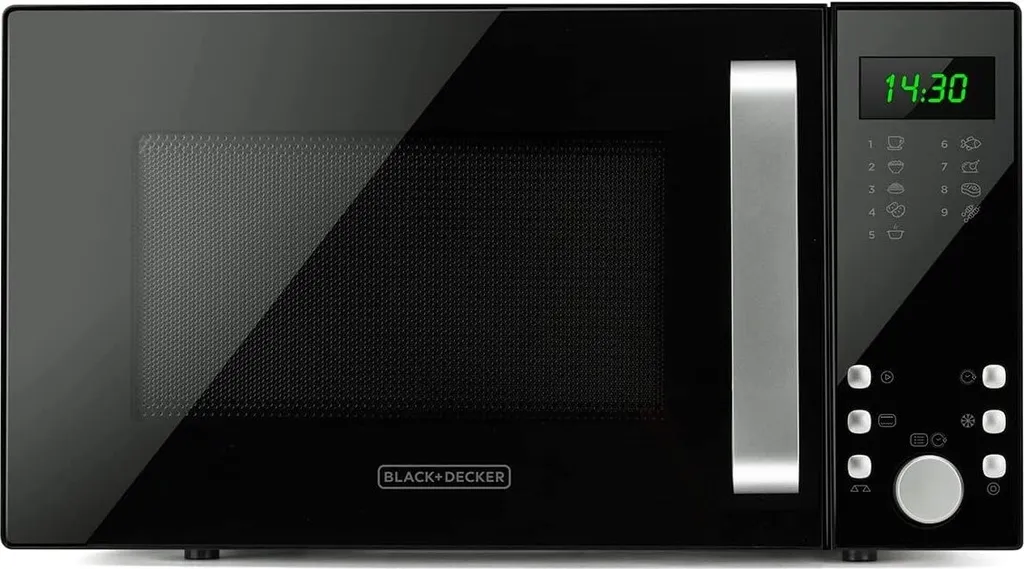 Four Micro-ondes avec Gril 23L - Appareil de Cuisson Polyvalent Noir
