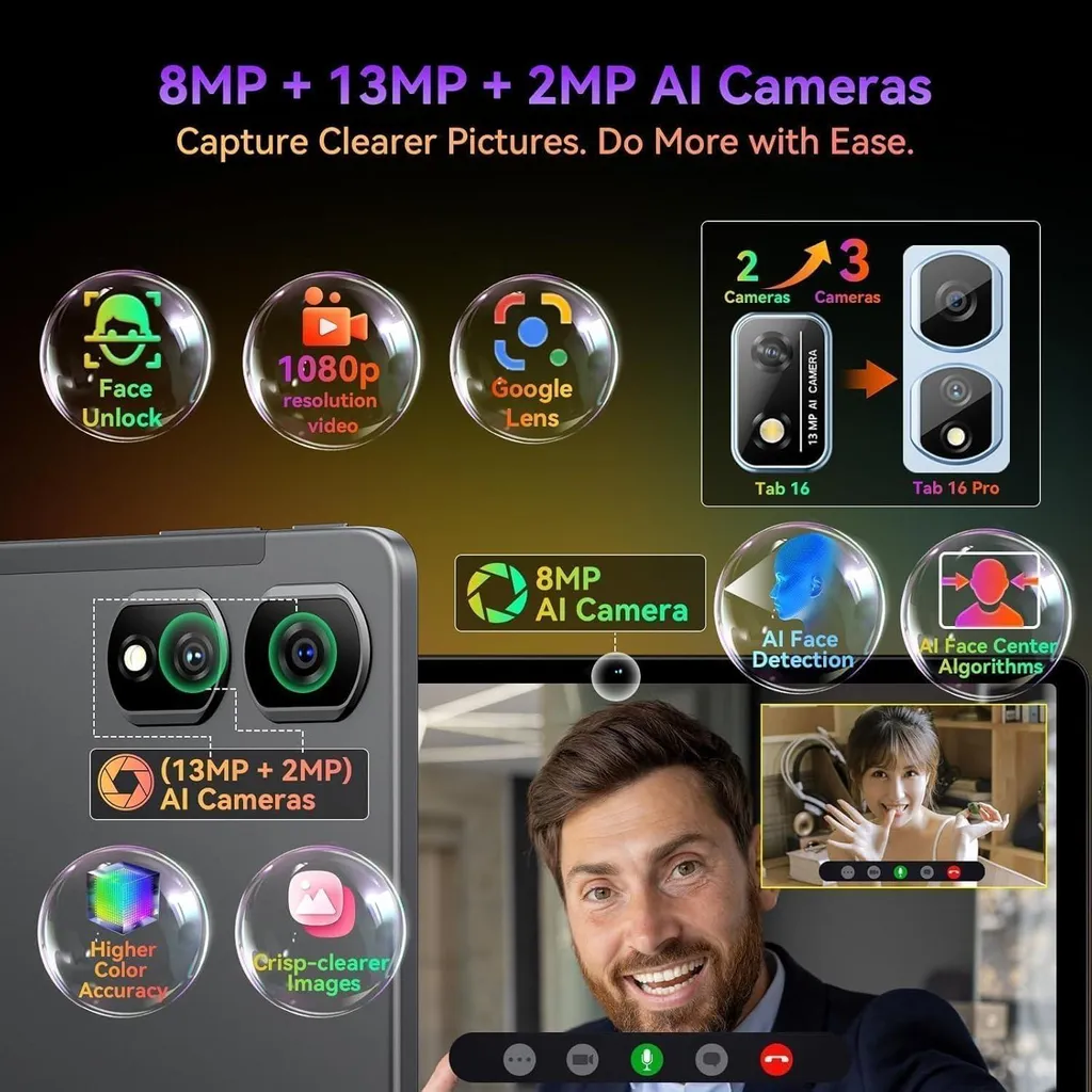 Tablette Blackview Tab 16 Pro Android 14 avec 16Go RAM et 256Go de Stockage - 13