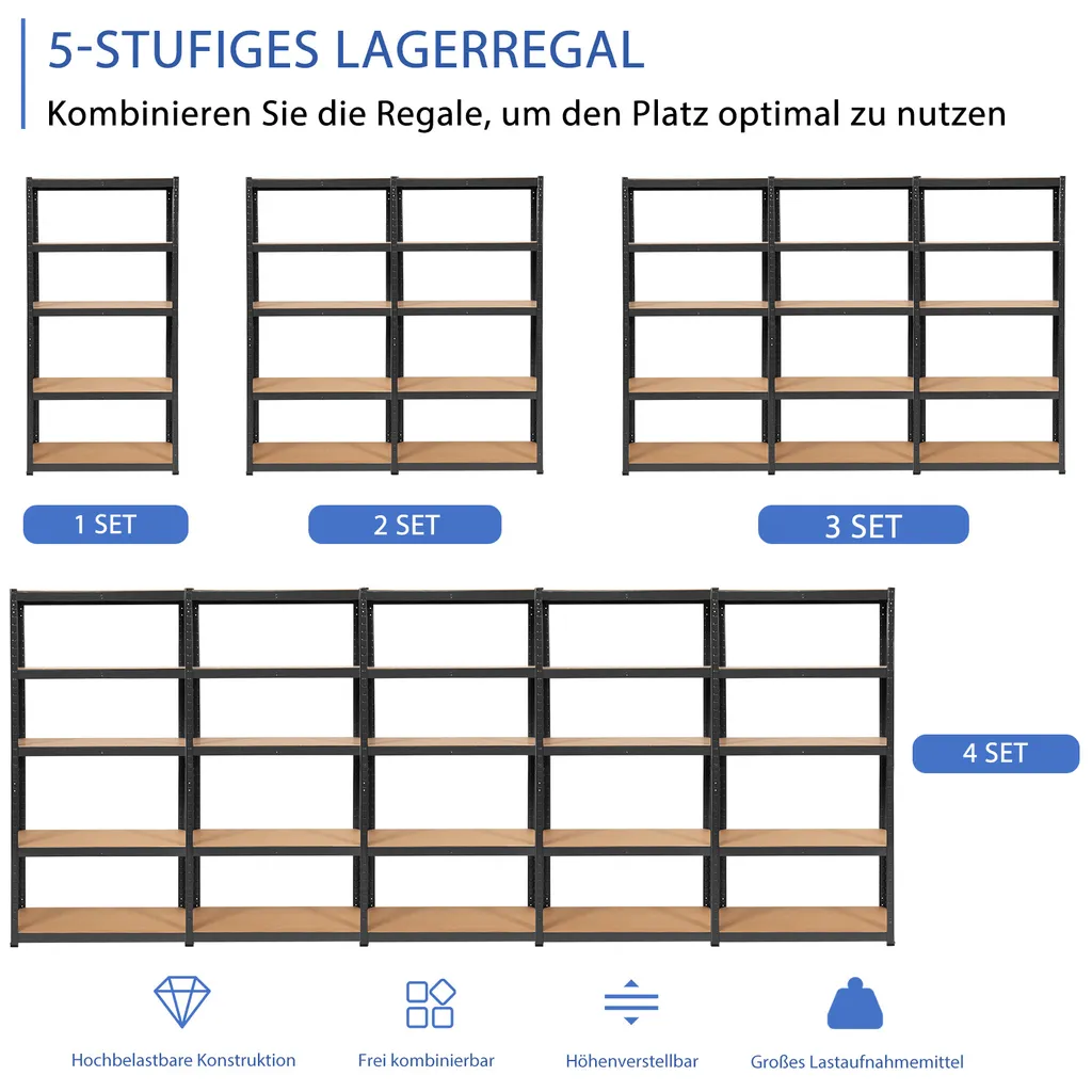 Optimisez votre stockage avec ce rayonnage métallique anti-flexion - 6