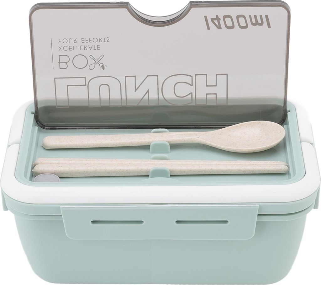 3 Fächer Bento Boxen 1400ml große Kapazität gute Abdichtung Thermal Lunch Box für Kinder Studenten Arbeiter Schule Büro Grün