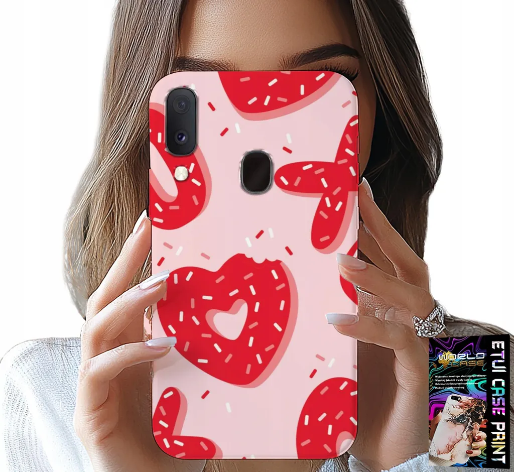 Custodia Per Samsung Galaxy A40 - Design Femminile E Di Tendenza Xoxo Heart + Glass