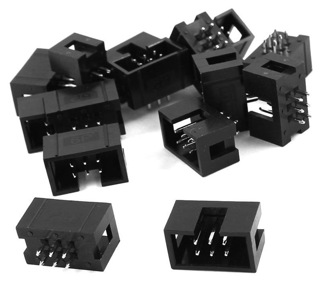 DC 3-6P, 15, 2 x 3-Pin 2,54 mm Pitch Stecker Gerade-Pin IDC Headers de
