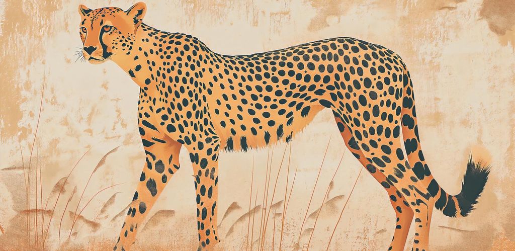 Plakat 91,3x44,5cm Gepard in Bewegung