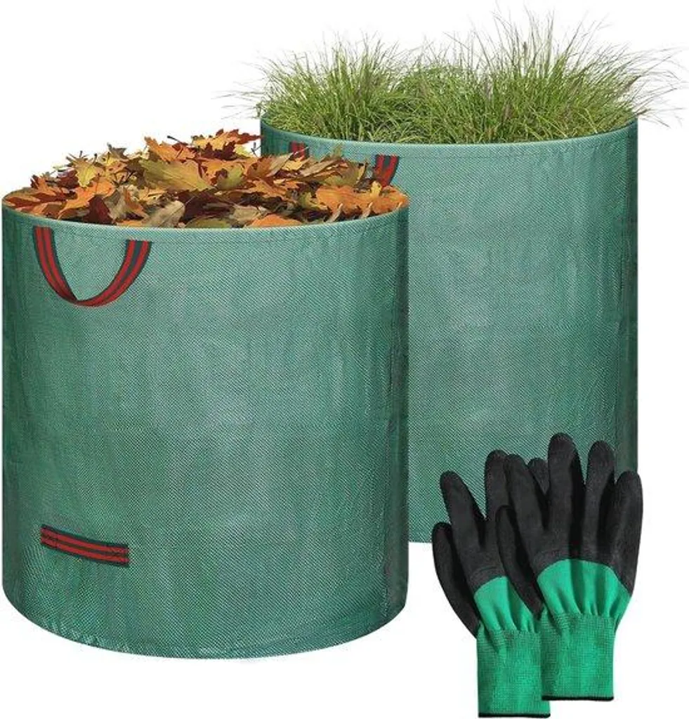 Sacs de jardin ultra résistants 500 L imperméables et kit de gants offerts