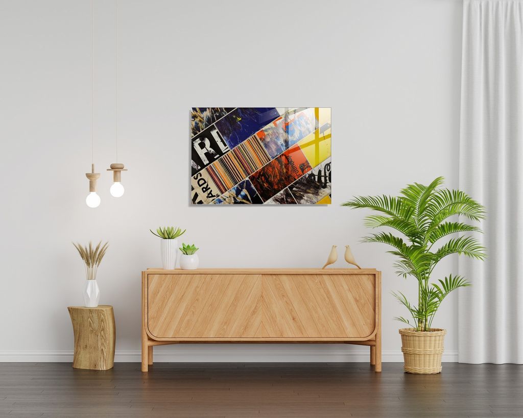 Wallity, UV-699 - 30 x 45, Dekorative Malerei aus gehärtetem Glas, Mehrfarbig, 100 % gehärtetes Glas, 30 x 45 cm