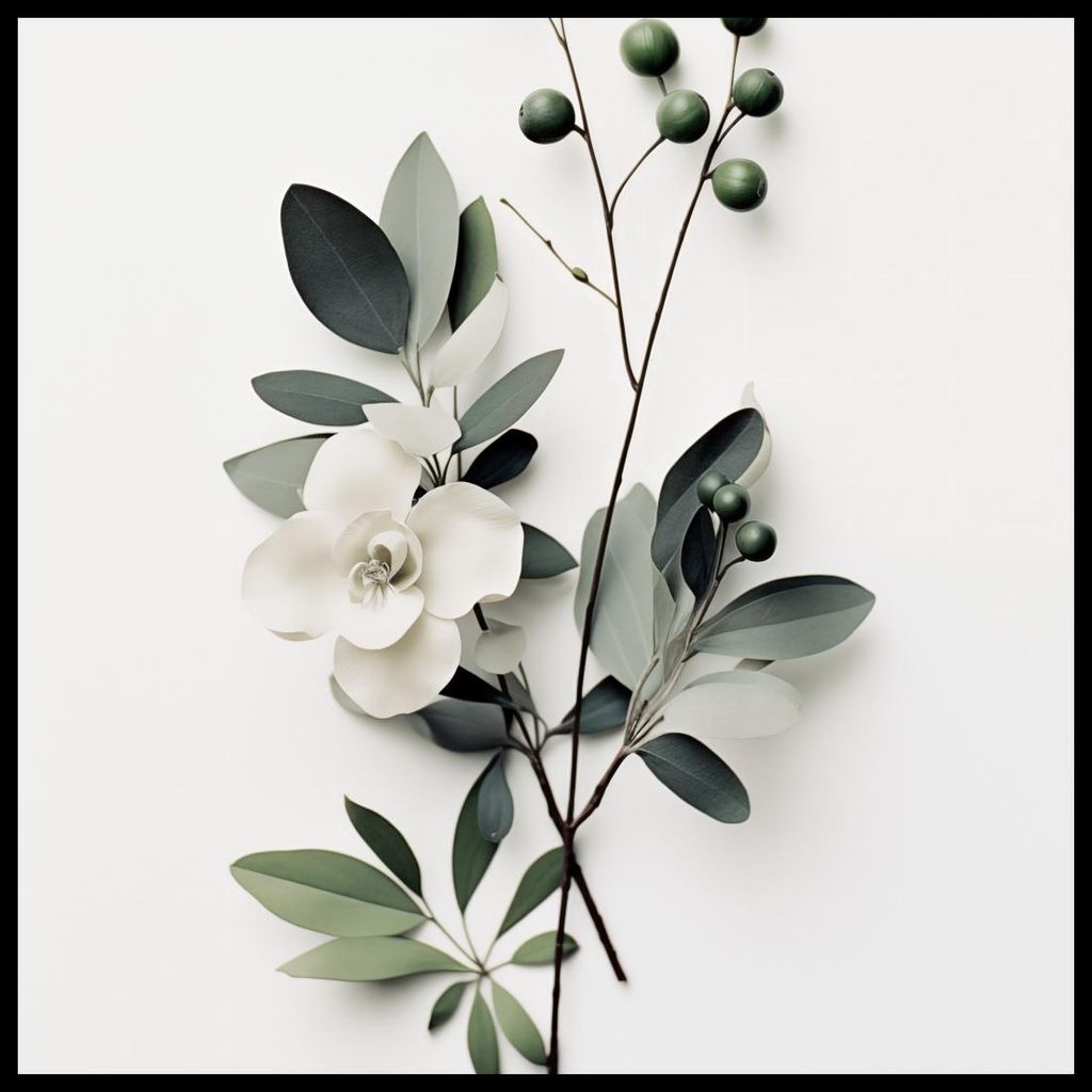 Plakat 60x60cm Papierblume