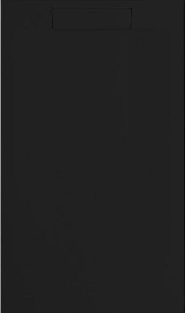 Mineralguss-Duschwanne extra flach SUEZ Schieferoptik SCHWARZ 90x190 cm
