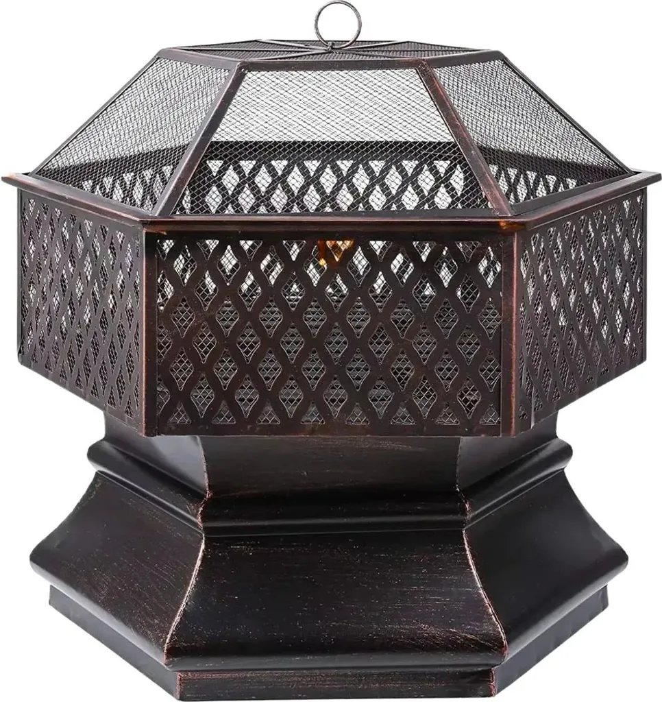 Brasero extérieur et barbecue de jardin 66 cm - Acier robuste