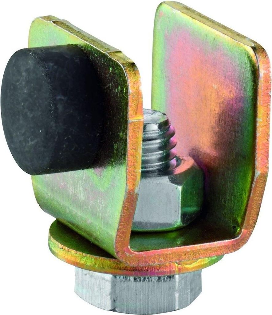 Schiebetor-Schienenstopper,100 P,Stahl galvanisch verzinkt