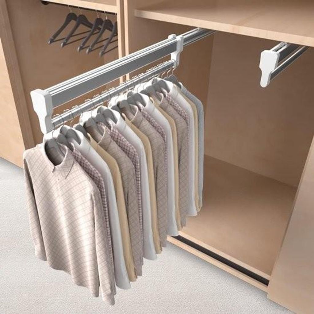 Ausziehbare Kleiderstange, verstellbarer Ausziehbügel, Hosenbügel für den Schrank, Kleiderbügel aus Edelstahl, 400 mm