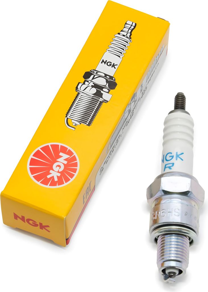 Zündkerzen Set NGK 6x CR6HS Zündkerze entstört, 12,7mm Kurzgewinde Ø 10,0mm Hex 16,0mm, Elektrodenabstand 0,75mm, Wärmewert 6, 4042 / 7023