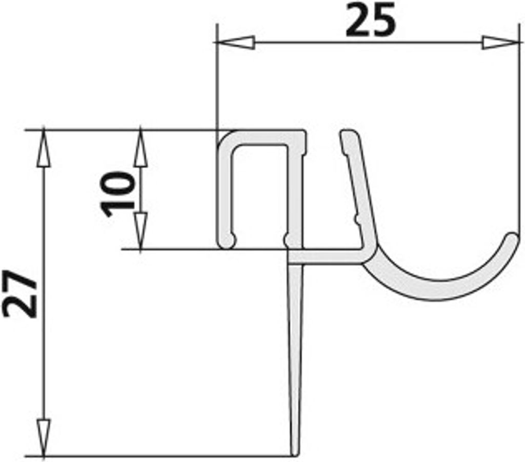 Kermi 2534978 4714L 2x Dichtleiste 4719 201 RL